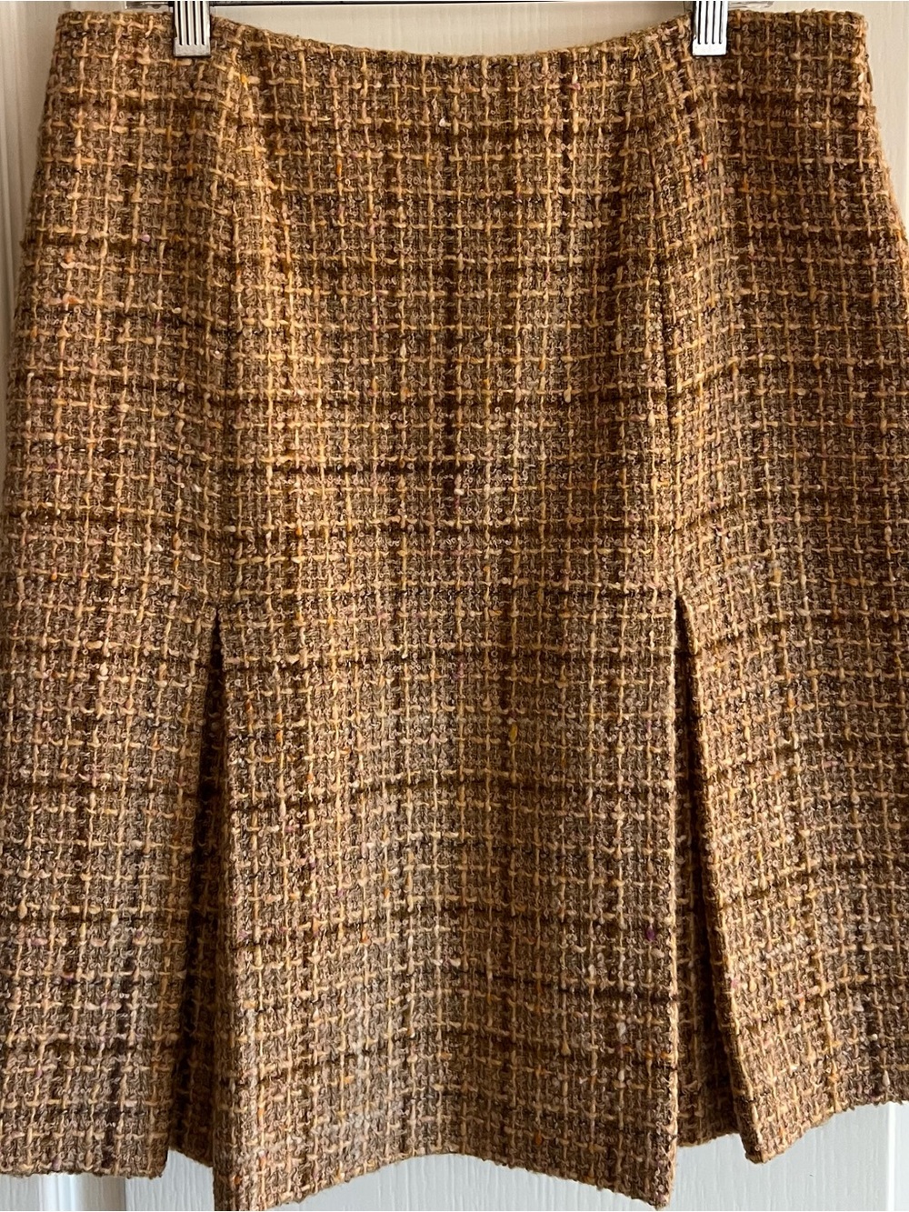 INC International Concepts Brown Tweed A-Line Skirt size 4